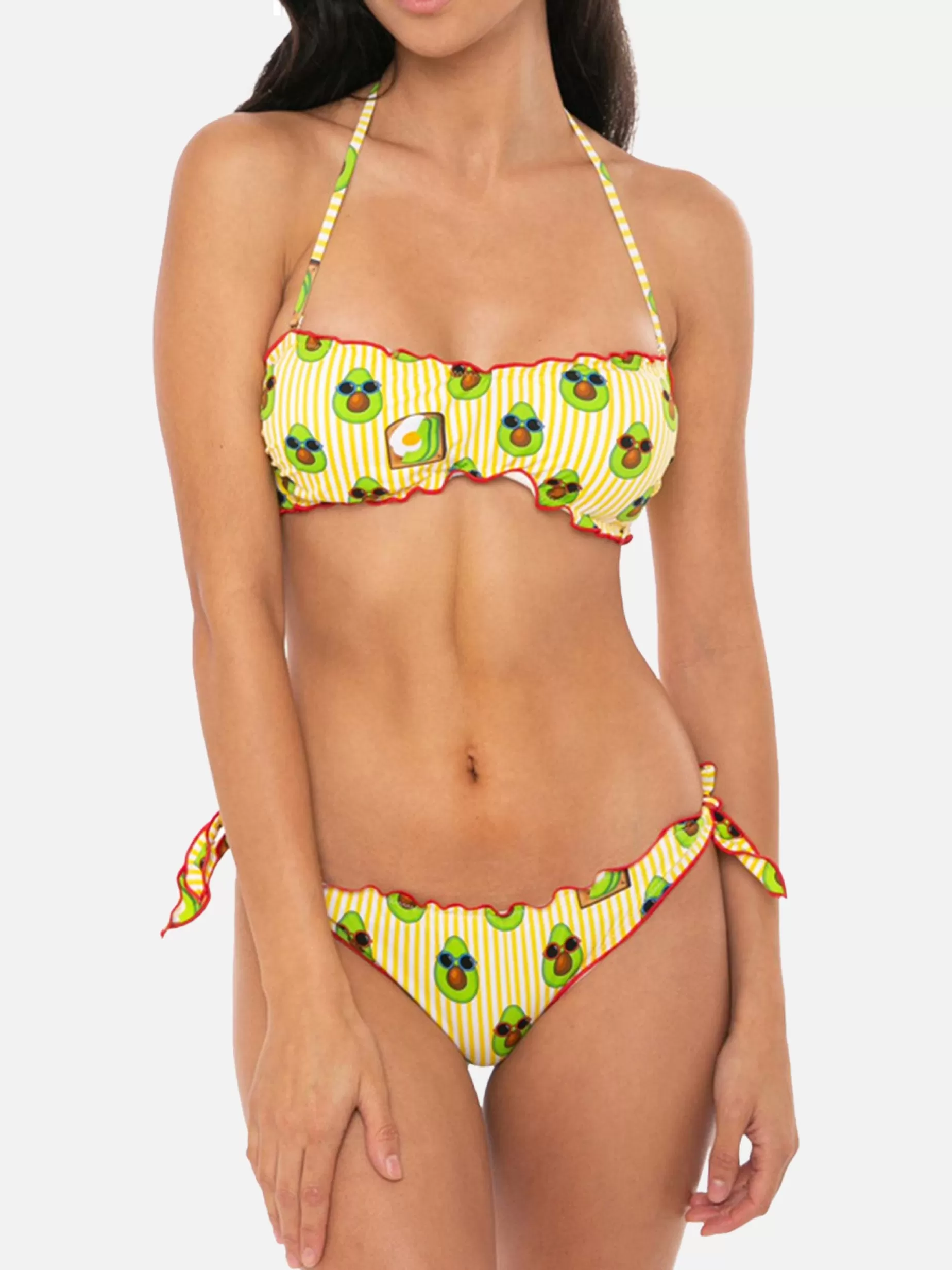 MC2 Saint Barth Bikini | Strandkleidung^Bandeau-Bikini für Damen mit Avocado-Print