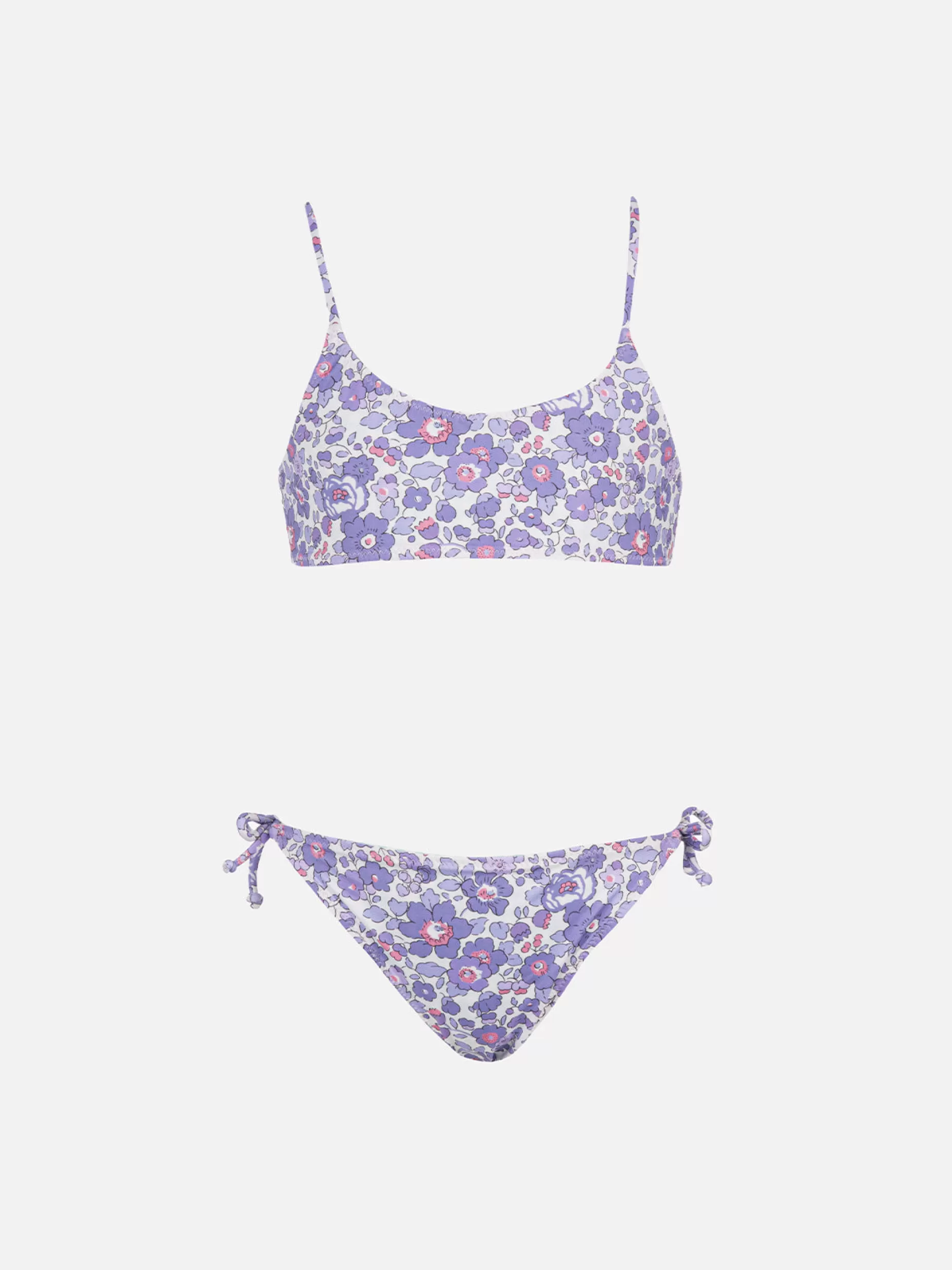 MC2 Saint Barth Bikini Und Badeslips^Doubleface-Bralette-Bikini Jaiden für Mädchen mit Betsy-Print | HERGESTELLT AUS LIBERTY-STOFF