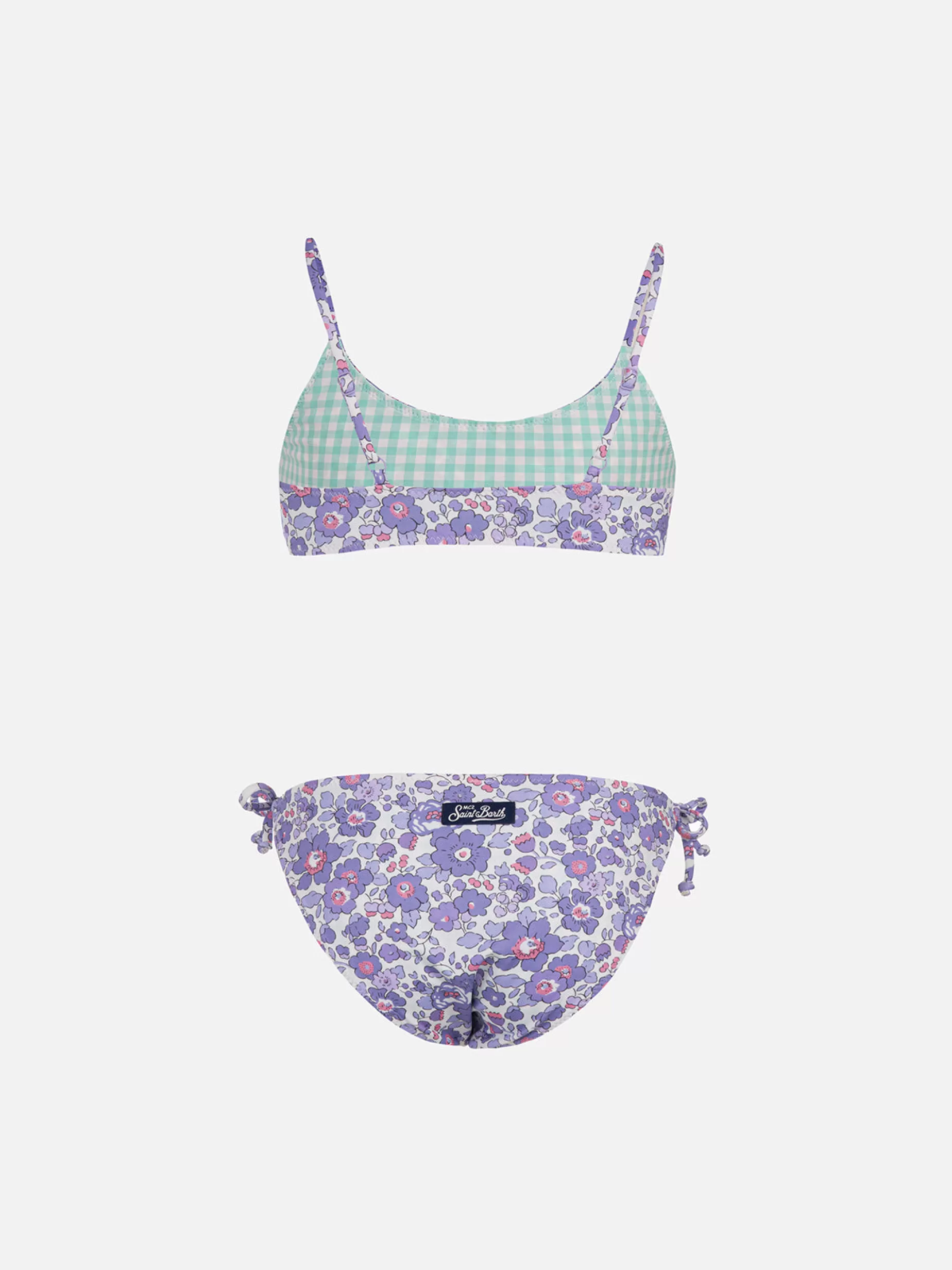 MC2 Saint Barth Bikini Und Badeslips^Doubleface-Bralette-Bikini Jaiden für Mädchen mit Betsy-Print | HERGESTELLT AUS LIBERTY-STOFF