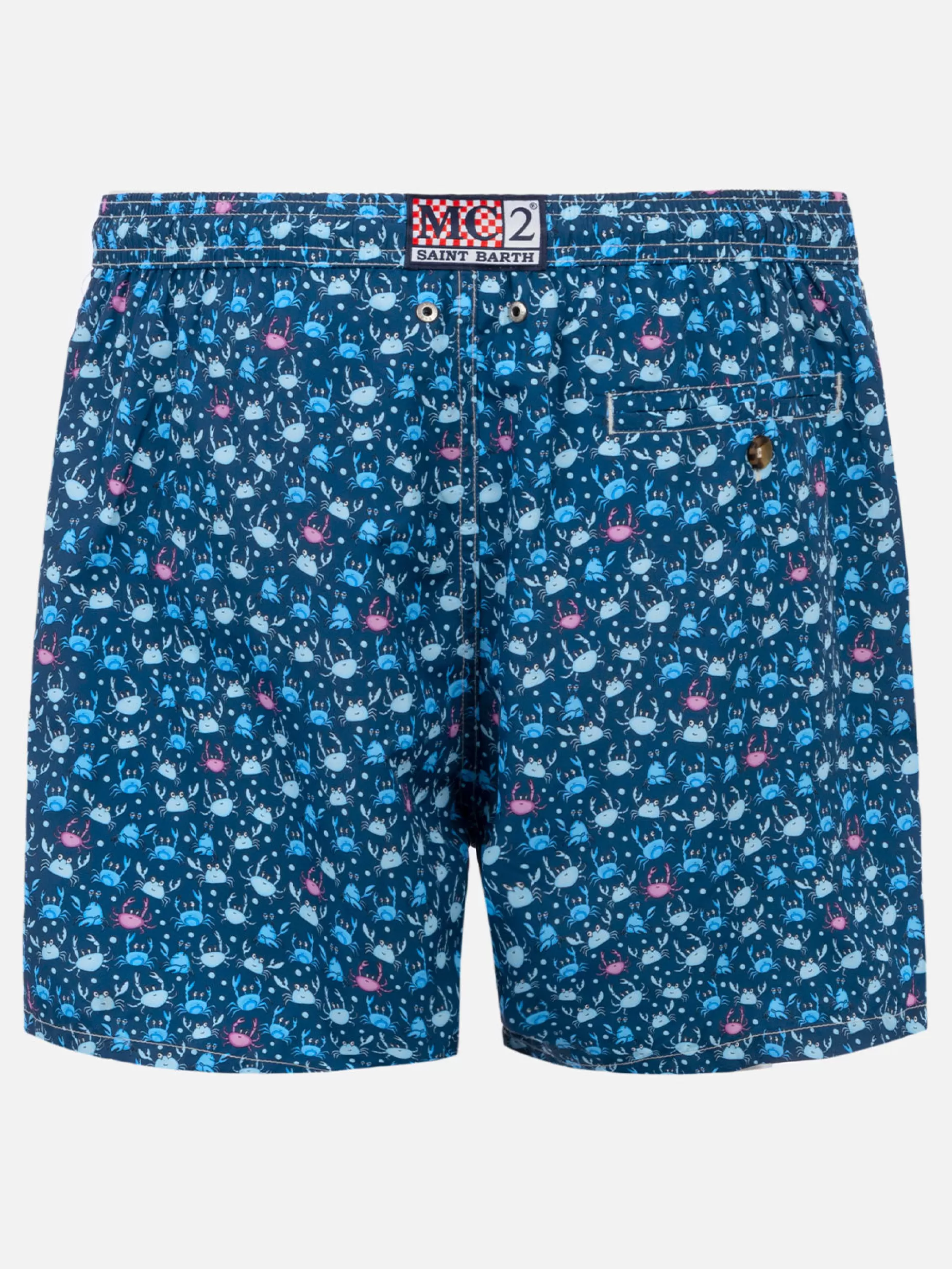 MC2 Saint Barth Mikrobedruckte Badeshorts | Der Leichte Stoff^Herren-Badeshorts aus leichtem Stoff mit Krabbenprint