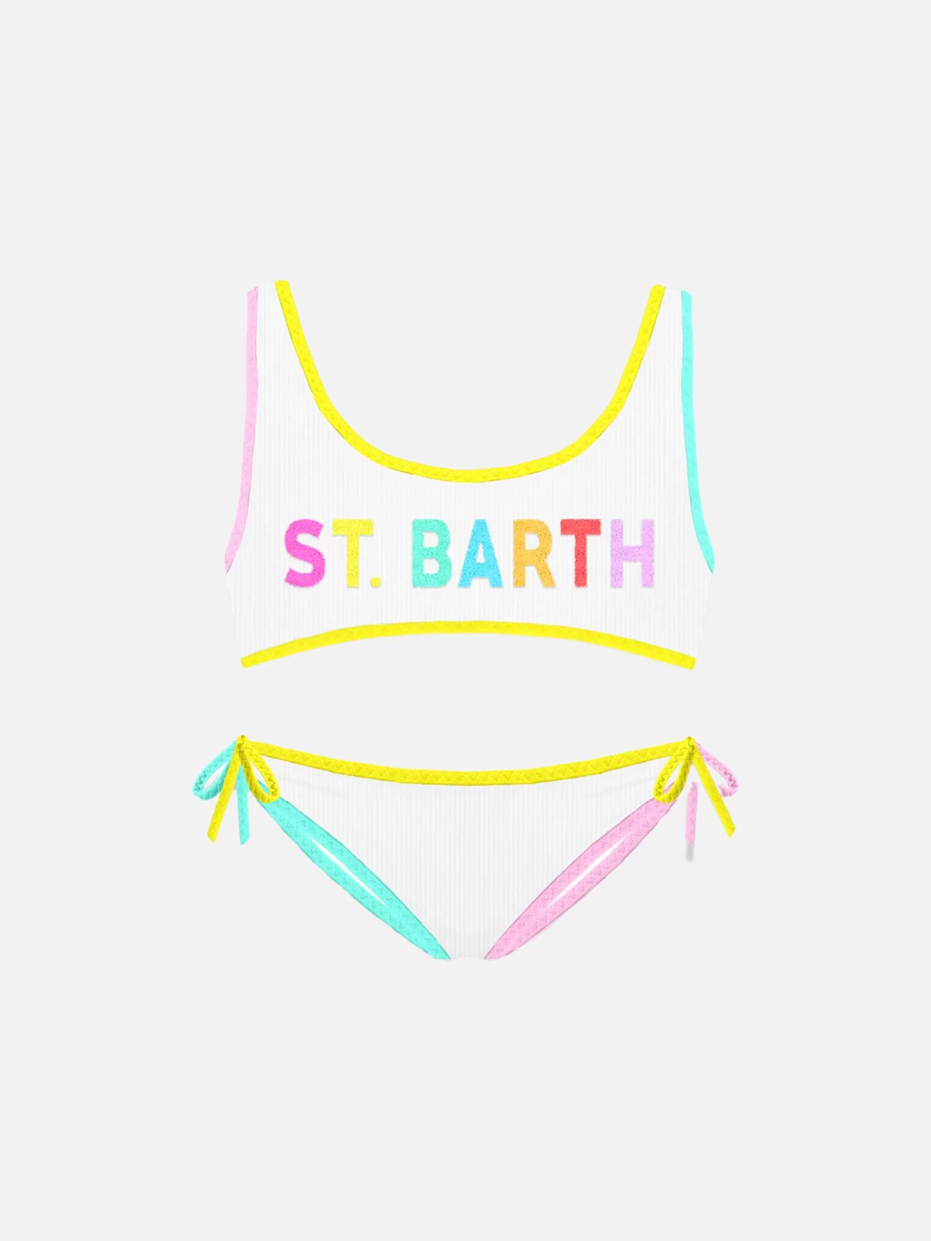 MC2 Saint Barth Bikini Und Badeslips^Mädchen-Bralette-Bikini mit St. Barth-Aufnähern